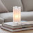 Decorative Candle Holder, Coastal White Selenite Stone, 8 Inch