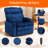 Extra Wide Velvet Power Lift Recliner with Massage & Heat-624169115