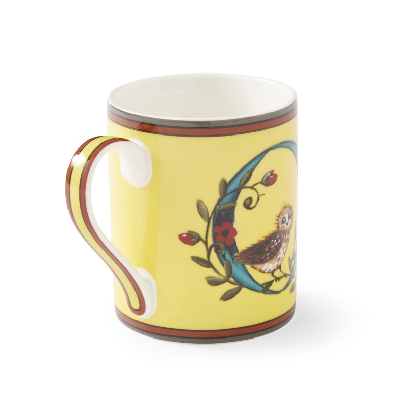 Kit Kemp, Alphabet - Mug A-Z, Yellow, O