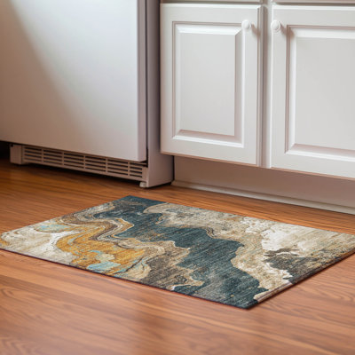 Premium Machine Washable Farolt AMF1907 Abstract Rug