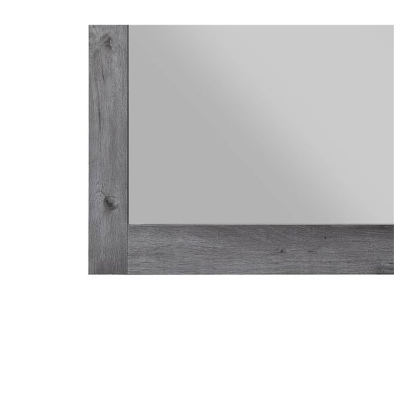 Vidalia Rustic Gray Oak Finish Mirror
