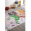 Tapis décoratif mignons animaux colorés pour enfants