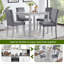 Ensemble de table de salle à manger en bois 5 pièces, ensemble de table de cuisine avec une table carrée et 4 chaises rembourrées, table de salle à manger en bois avec décoration en cristal et ensemble de chaises pour la cuisine, la salle à manger