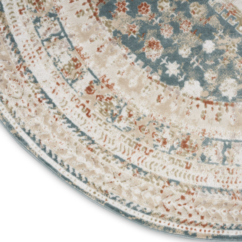 Kawamoto Oriental Indoor Rug, Round 7'10"
