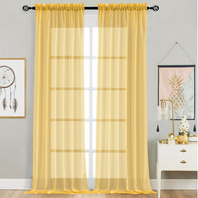 Rideaux transparents avec passe-tringle Dima