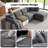 140" Boneless L-Shaped Modular Sectional Sofa with Ottoman, 4 Seat Corduroy Cloud Couch for Living Room, No Assembly Required-1782611052-1782611043