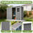 5 ft. x 3 ft. Resin Outdoor Storage Shed with Reinforced Floor，All-Weather Garden & Patio Shed for Backyard Organization