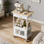 Buffet de bar avec tiroir de rangement et armoire de porte, support de cuisine à roulettes pour support à micro-ondes, petite station de café pour l'entrée du salon