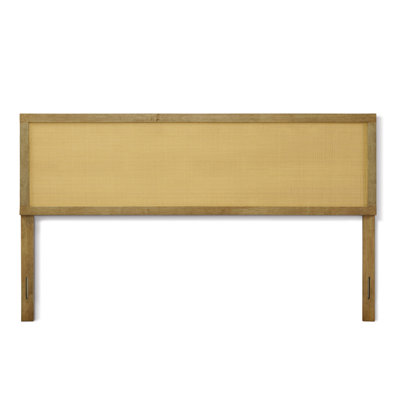 Alrik Solid Wood and Rattan 
Panel Headboard