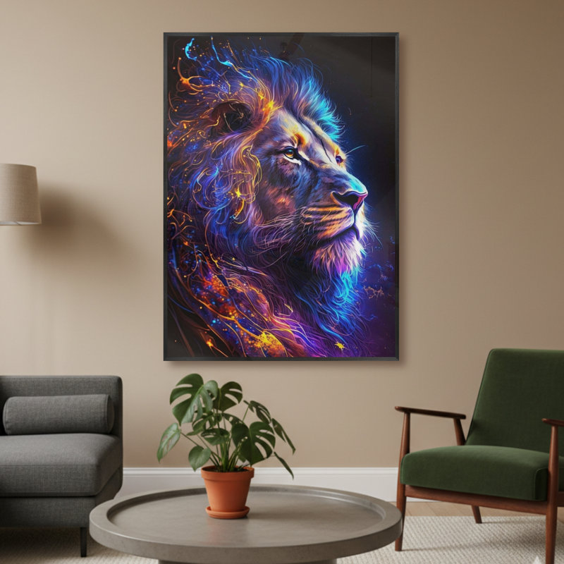 Single Picture Frame LED Illuminated Wall Art Wall Art on Glass / Aluminium, 60cm H x 50cm W