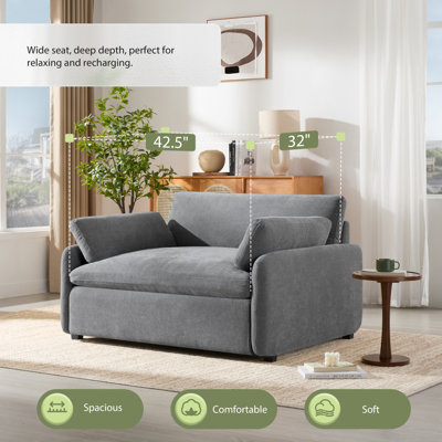 Fauteuil d'appoint pivotant en velours Noas