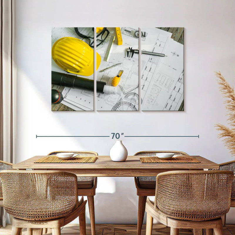 Alcaraz Drawing And Construction Tools, 36" H x 57" W