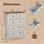 68 cm W Chest of 5 Drawers