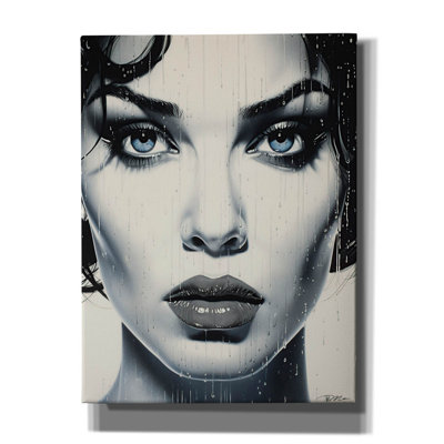 Art mural sur toile Epic Graffiti «Portrait Woman In Lithographie» par Momart