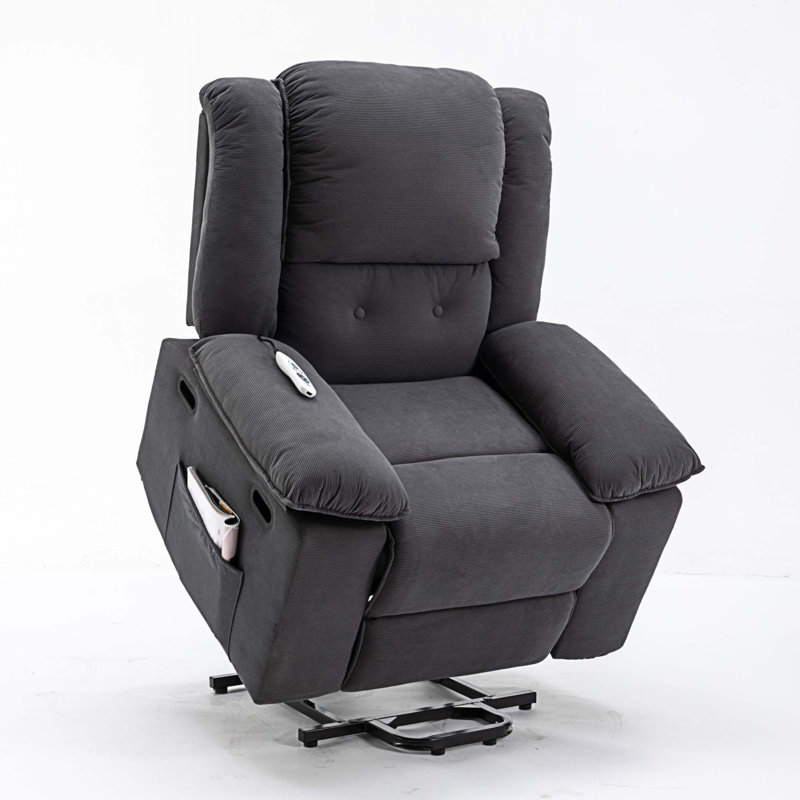 Fauteuil de massage chauffant, Lin gris
