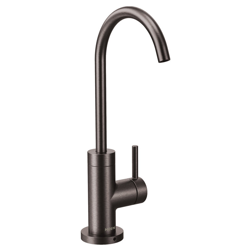 Moen SIP Modern Cold Water Kitchen Beverage Faucet with Optional Filtration System, Black Stainless