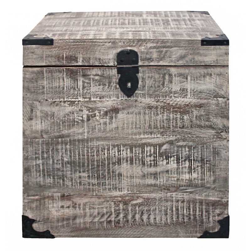  Transitional 20" Gray Solid Wood Square End Table