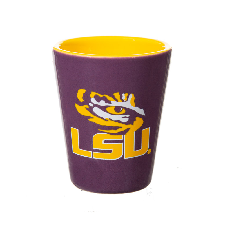 4 pièces en céramique et verre 2 oz Ensemble de tasses, Université Louisiana State
