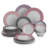 Cabana Stripe Multicolor Porcelain Dinnerware Set (18-Piece Service for 6)