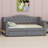 Space-Saving Upholstered Daybed Designed with Under-Bed Drawers and a Stylish LED Belt-1566272866