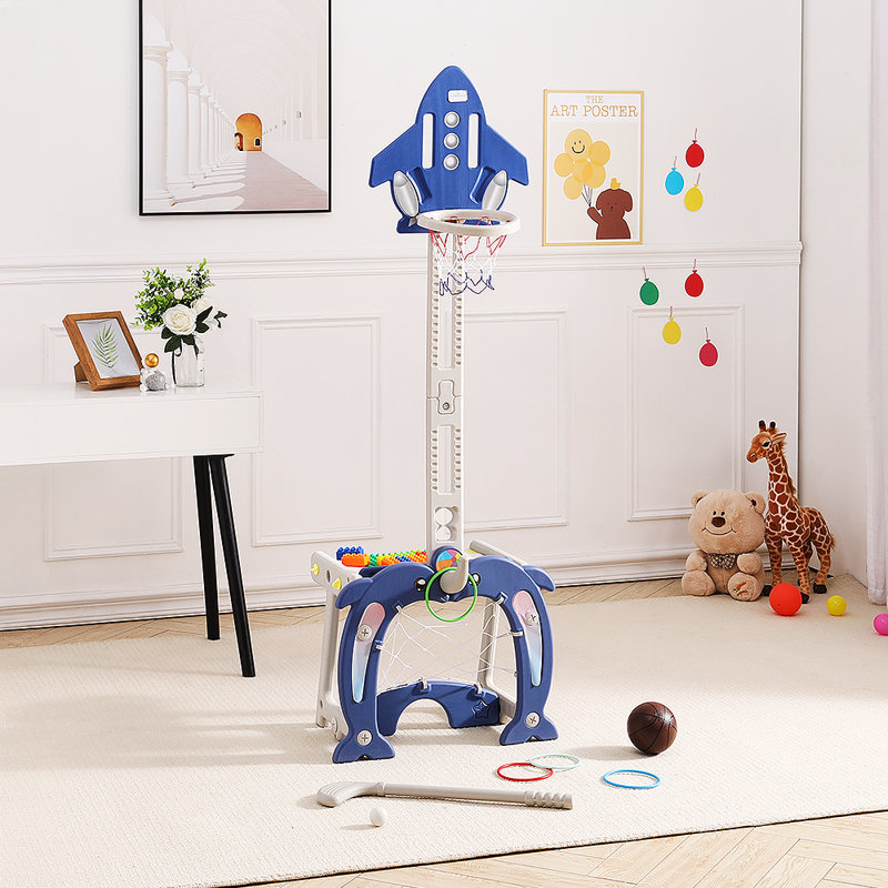 Adjustable Height 48cm W Toddler Basketball Hoop