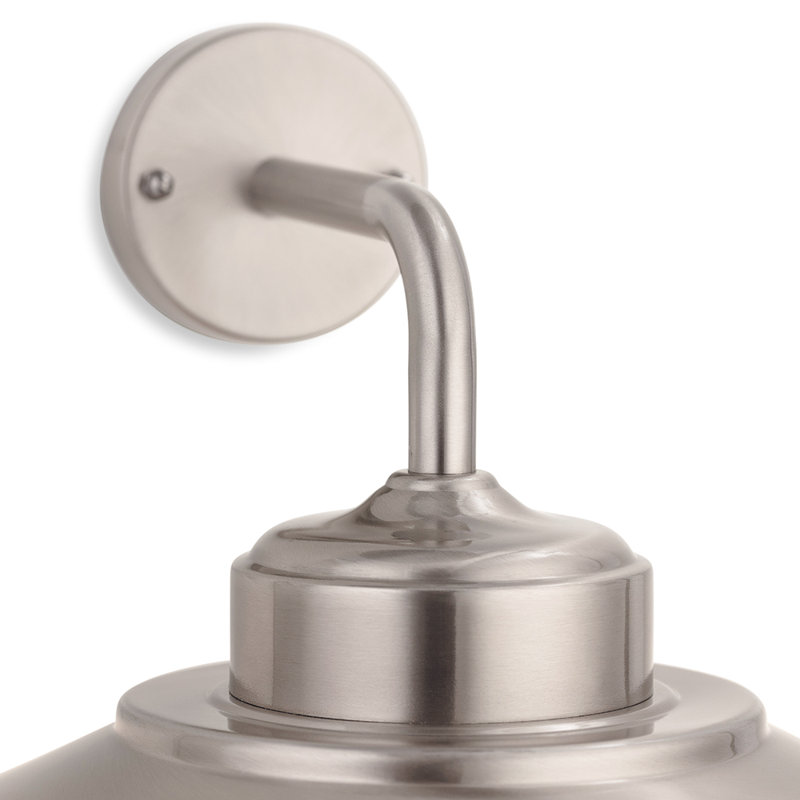 20cm H Outdoor Armed Sconce, Stainless Steel