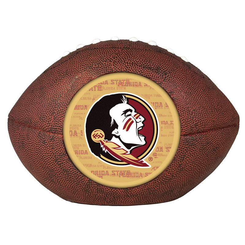 Décoration de football américain en résine avec logo 3D DEL de l'Université d'État de Floride (NCAA) | 26,7 cm