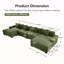 Canapé modulaire surdimensionné en U 170 po Cloud-2078311744-2078311759