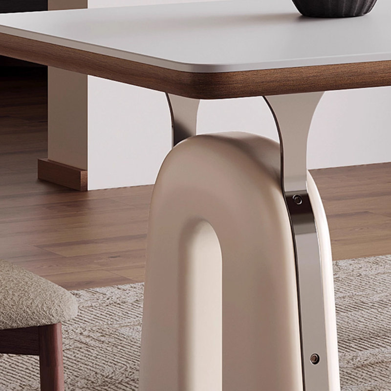 Table de salle à manger Exquise Modern Home, H 29,52 po x L 55,11 po x l 29,52 po