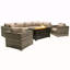 Ensemble modulaire d'extérieur 9 pièces avec table et coussins pour foyer
