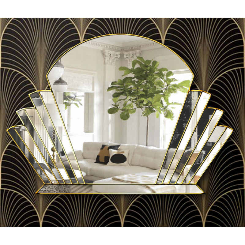 Lisbeth Flat Wall Mirror, Gold