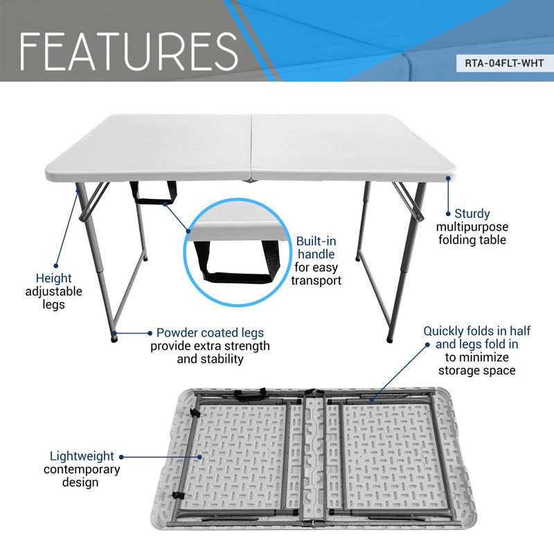 48'' Rectangular Adjustable Banquet Table