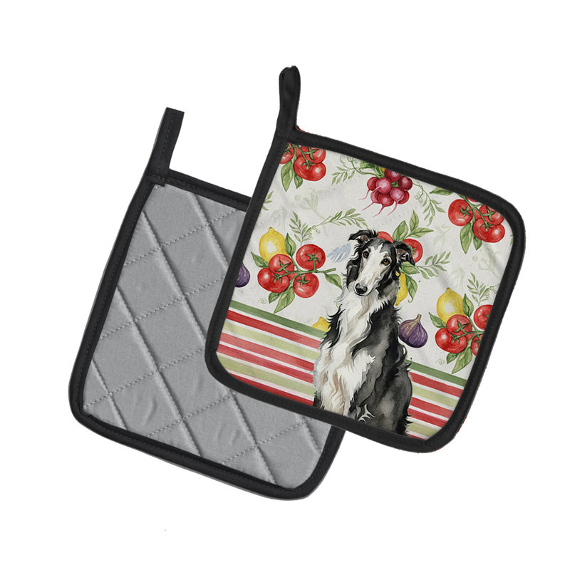 Paire de pots à légumes Borzoi
