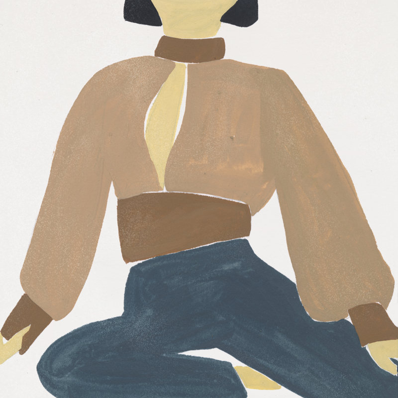 «Herself VII» par Melissa Wang, reproduction d'art sur toile, H 12 po x l 12 po