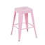 Ensemble de 4 tabourets de bar de 24 po à hauteur de comptoir, tabourets de bar en métal sans dossier, non empilables, amovibles et faciles à assembler, pour un îlot de cuisine / bar / café / salle à manger (rose)-129691464-129691465-129691466