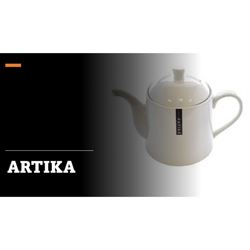 Théière Artika en porcelaine blanche 1250 ml / 40 oz