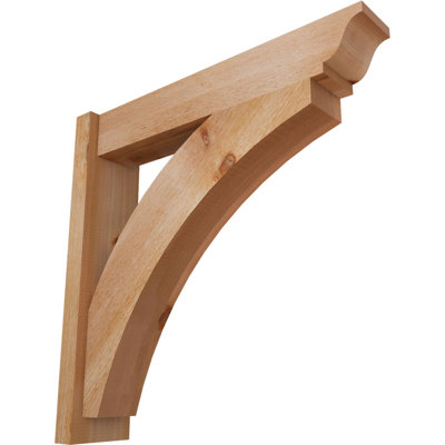 6"W x 28"D x 28"H Thorton Rough Sawn Traditional Outlooker, Western Red Cedar