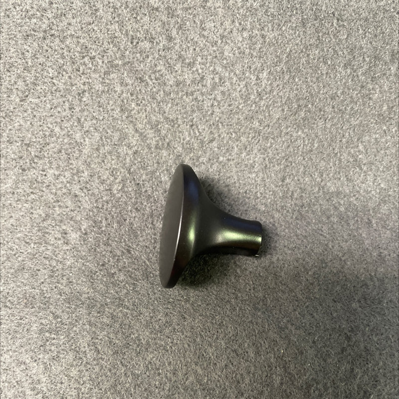 (5 Pack) 1-1/4 inch Simply Smooth Oval Knob, Flat Black