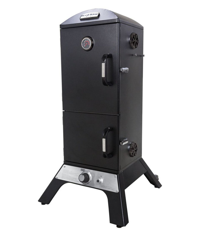Broil King Smoke Vertical Cabinet Propane Gas Smoker in Black