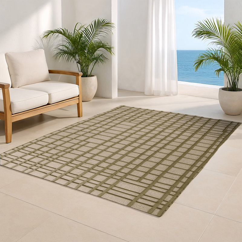 Tapis gris intérieur et extérieur Trellis, Rectangulaire 8 pi x 10 pi