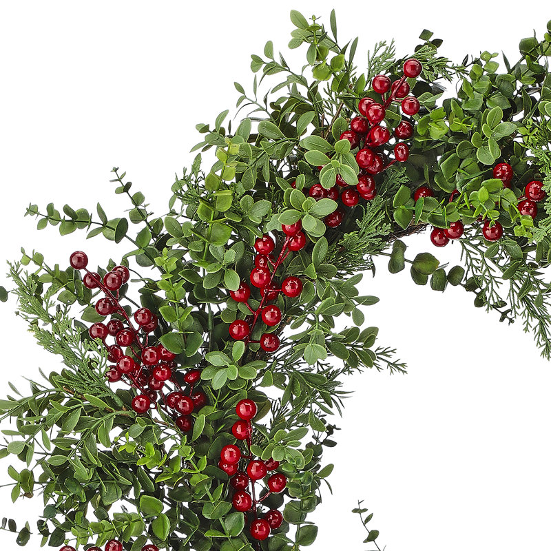 26" Eucalyptus/Pine/Berry Wreath