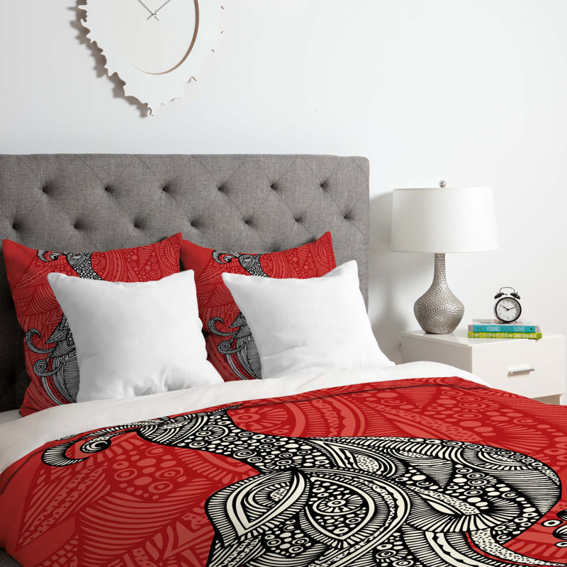 Ensemble de housse de couette oiseau, Housse de couette simple / simple TG et 1 taie dé