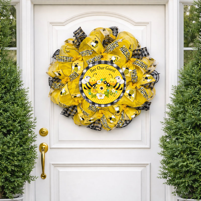 Spring Wreath Bee Our Guest