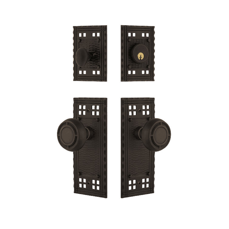 Nostalgic Warehouse Craftsman Entry Set with Mission Knob