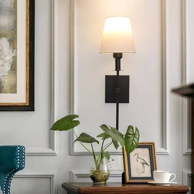 Wall Light Battery Operated Sconce Set of 2,not Hardwired Fixture,Battery Powered Wall Sconce, Black