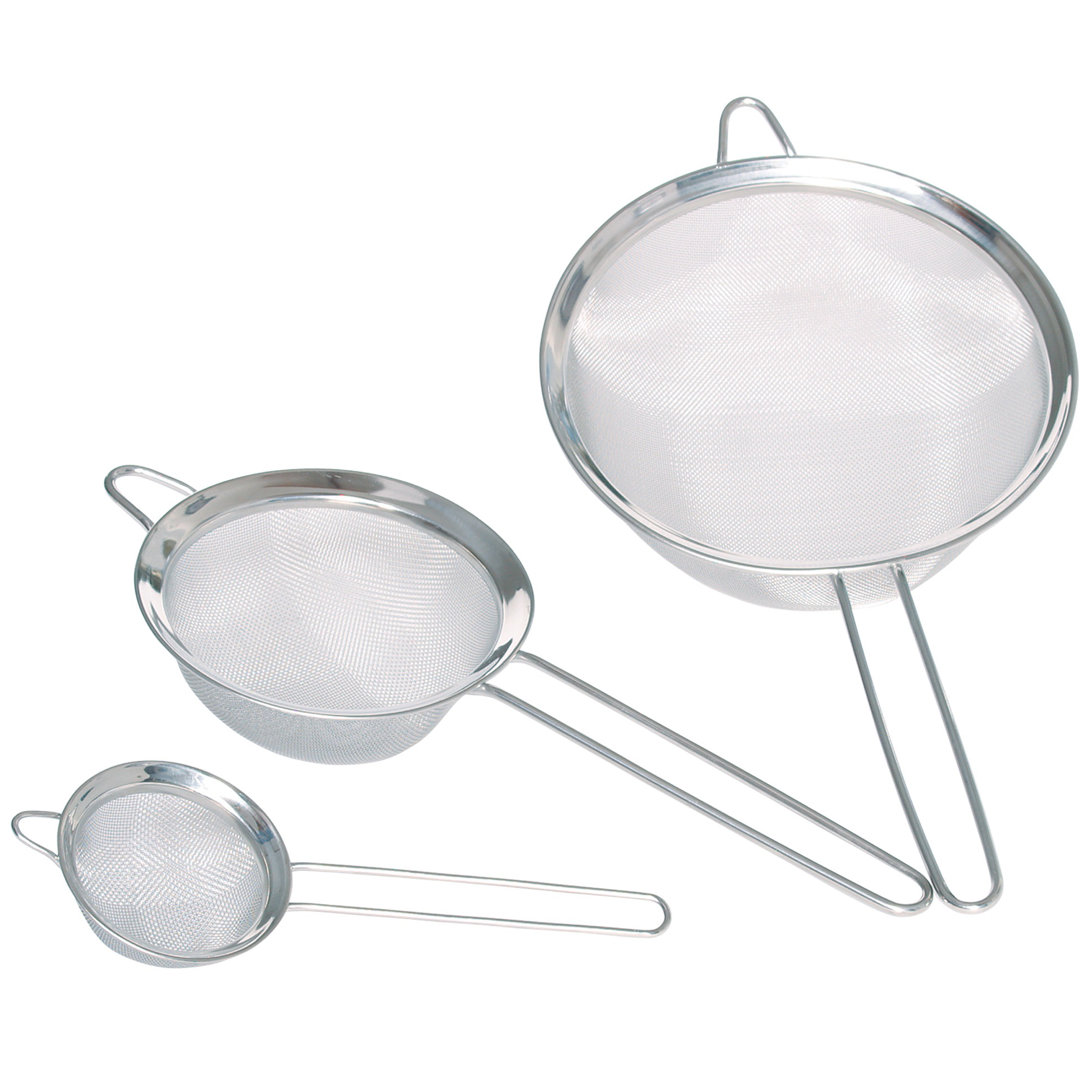 Swinney Stainless Steel 3 Piece Fine Mesh Round Sieves Set