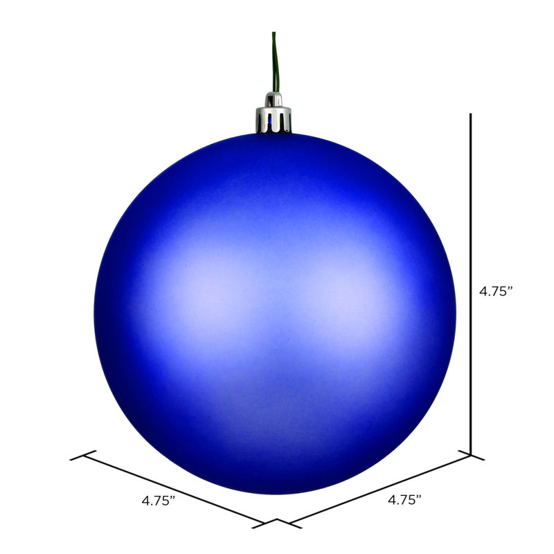 Ornement boule des Fêtes, Pervenche, H 4,75 po x l 4,75 po x P 4,75 po