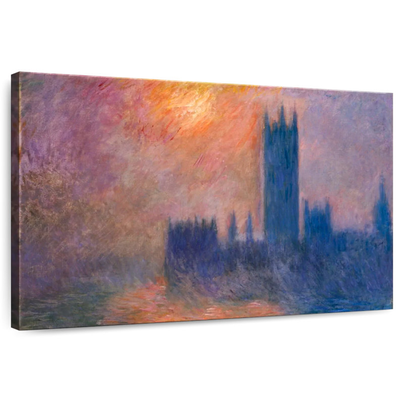 Ravi, le coucher du soleil des maisons du Parlement, 1904, H 30 po x l 45 po