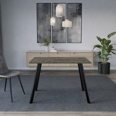 Metal Base Dining Table