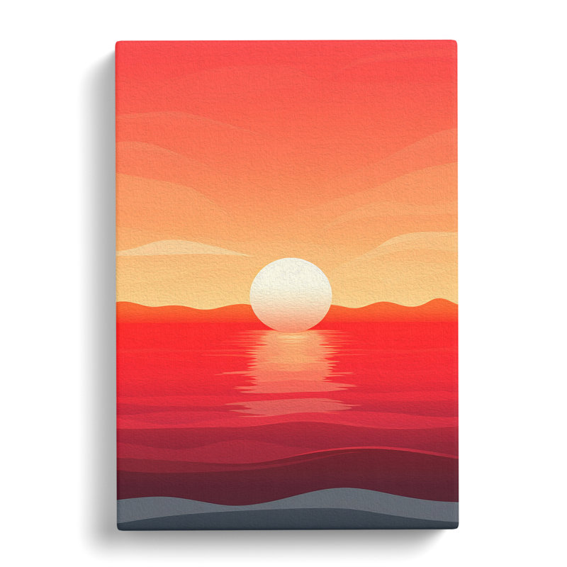 Sunrise Minimalism No.2 - Wrapped Canvas, 76cm H x 50cm W x 3cm D